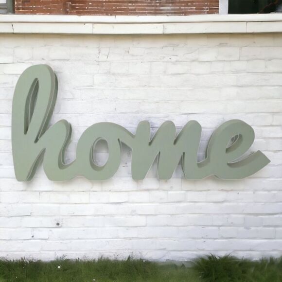 HOME Decor Figure Large Heavy Diecut Beach House Wooden Cutout Cursive Letter. - Picture 14 of 16